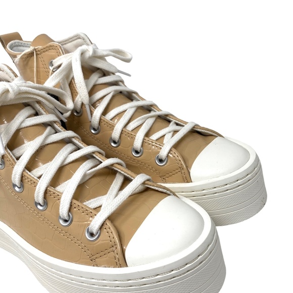 Converse Chuck Modern Lift Platform Leather Shoes Women's Embossed Skate A07658C - Picture 4 of 10